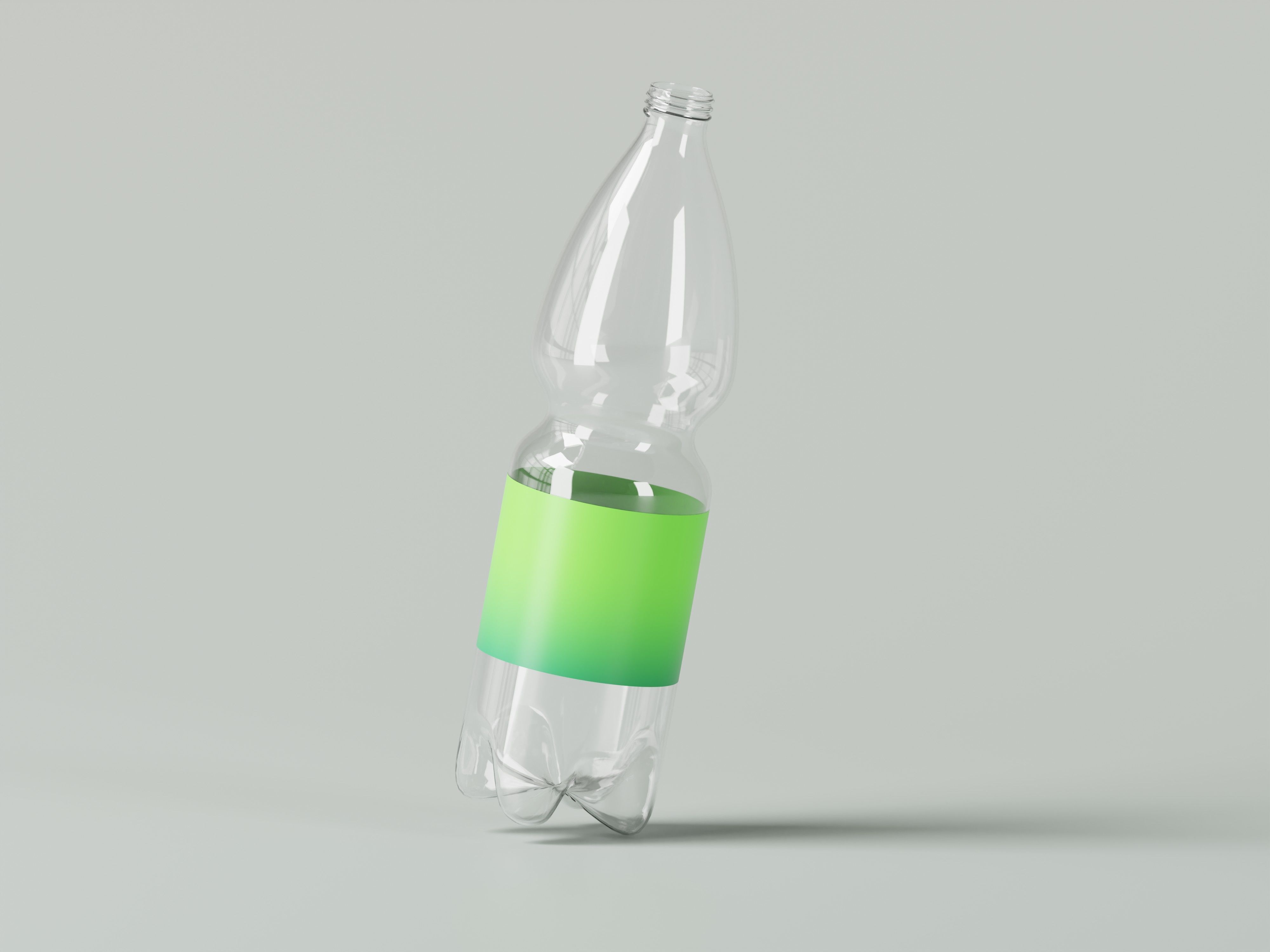 Transparent Drinking Water Bottle 3D Model Low-poly 3D model_7