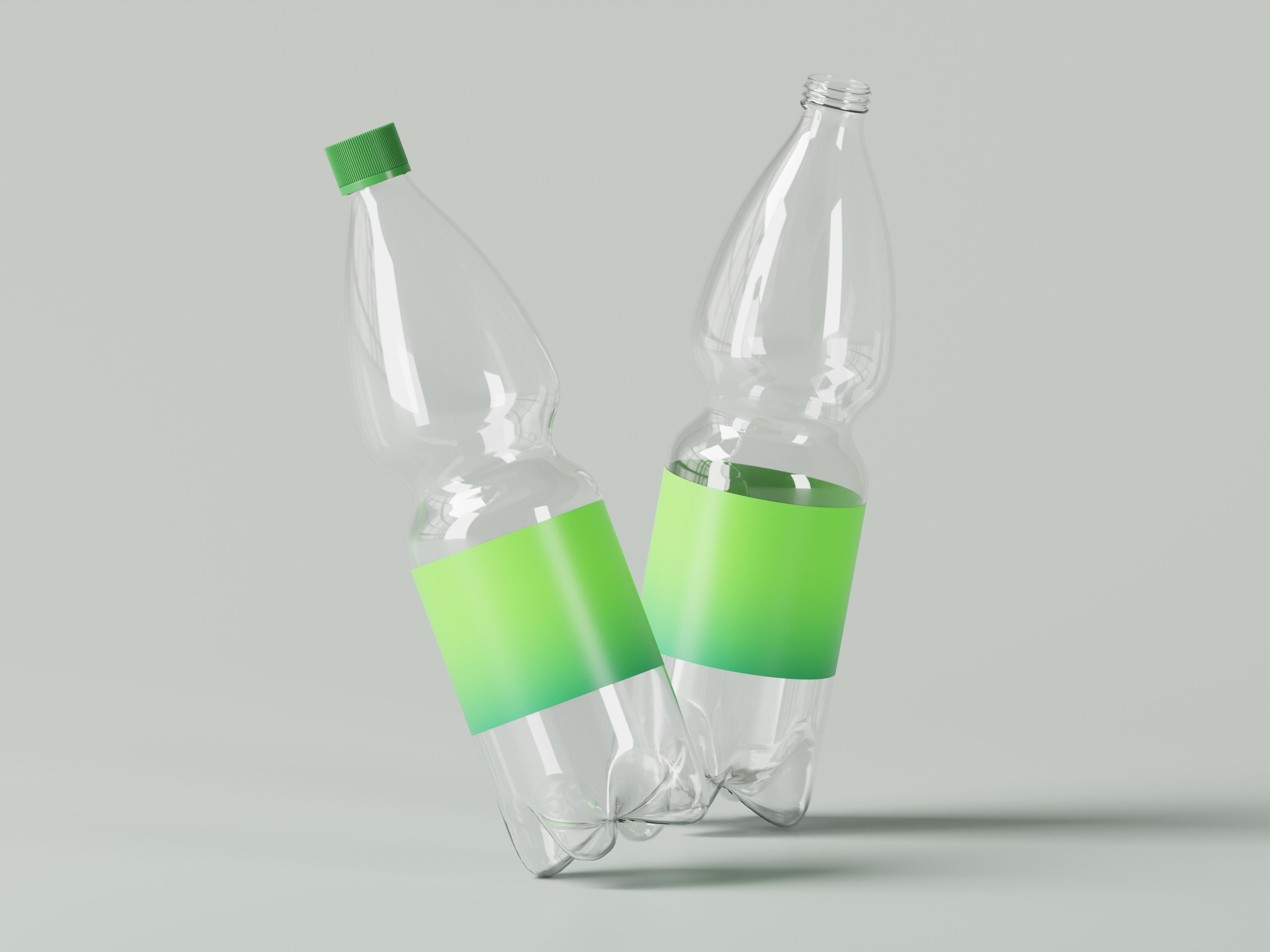 Transparent Drinking Water Bottle 3D Model Low-poly 3D model_8
