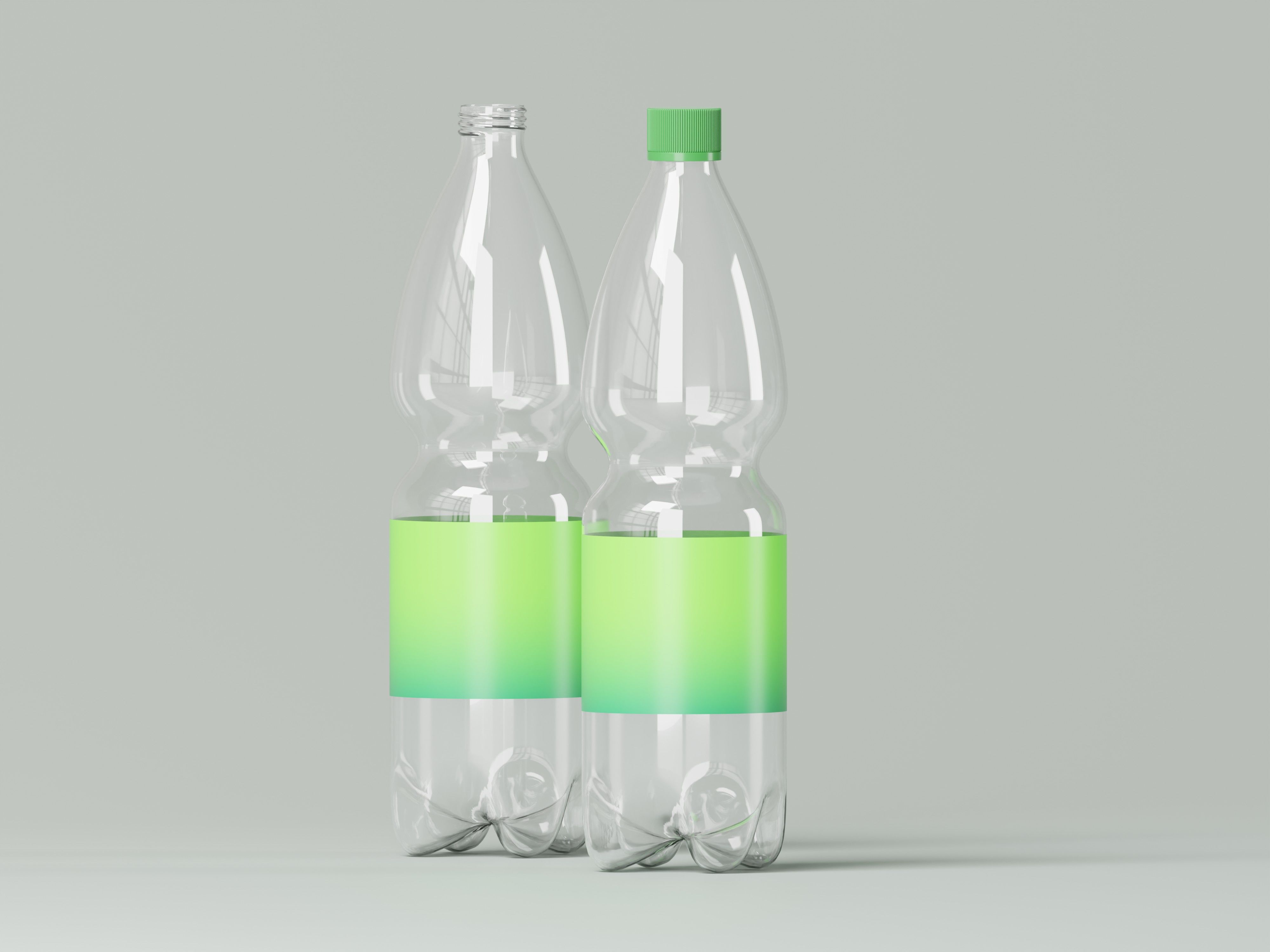 Transparent Drinking Water Bottle 3D Model Low-poly 3D model_5