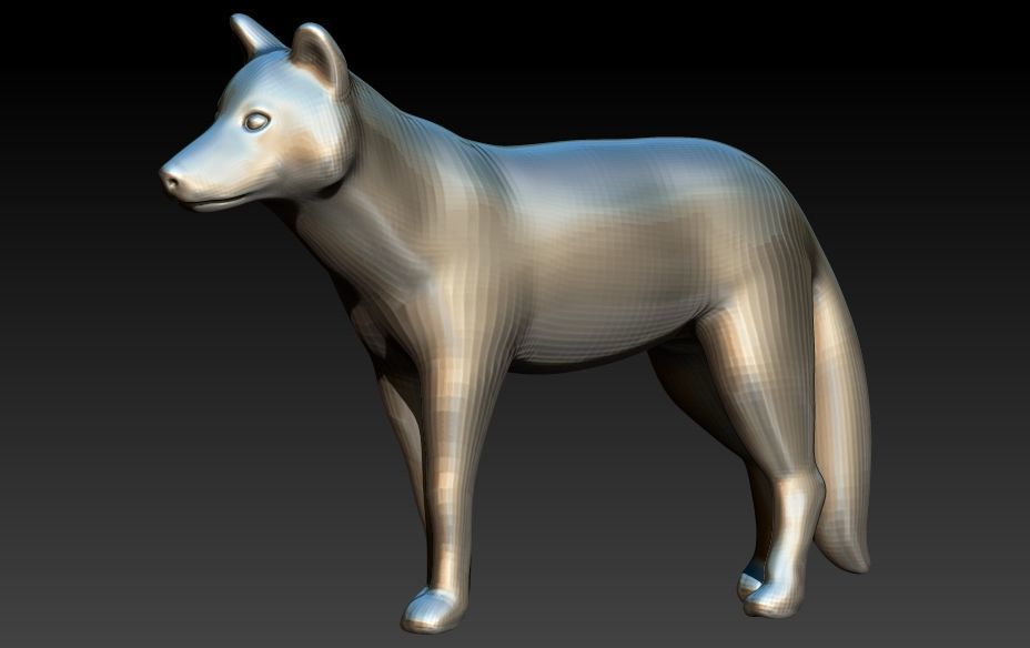 Wolf pendant 3D print model_20