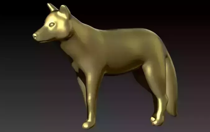 Wolf pendant 3D print model