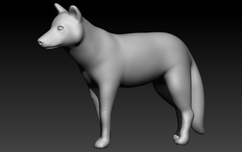 Wolf pendant 3D print model_21