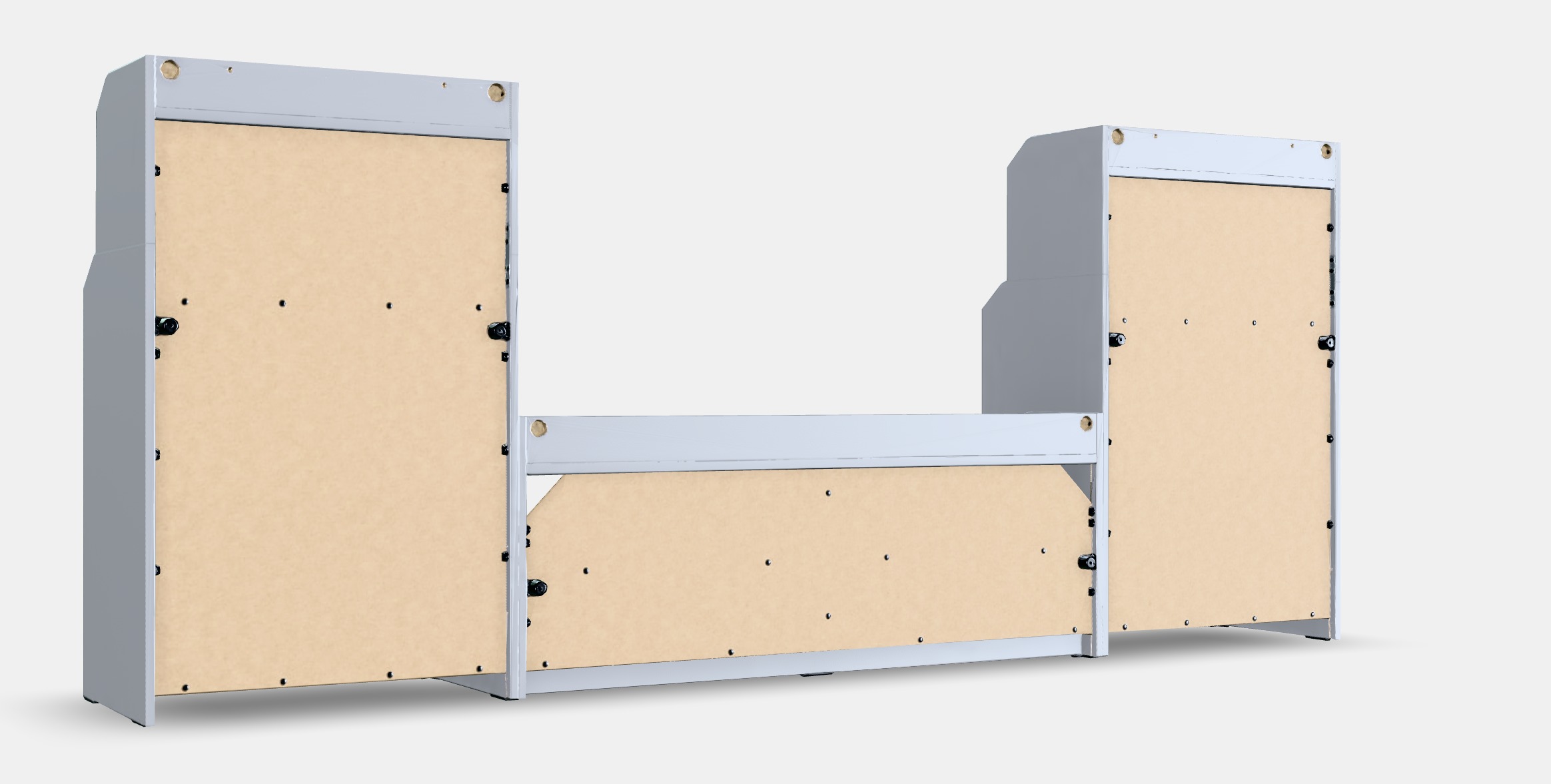 HAUGA TV-storage combination 3 Low-poly 3D model_5