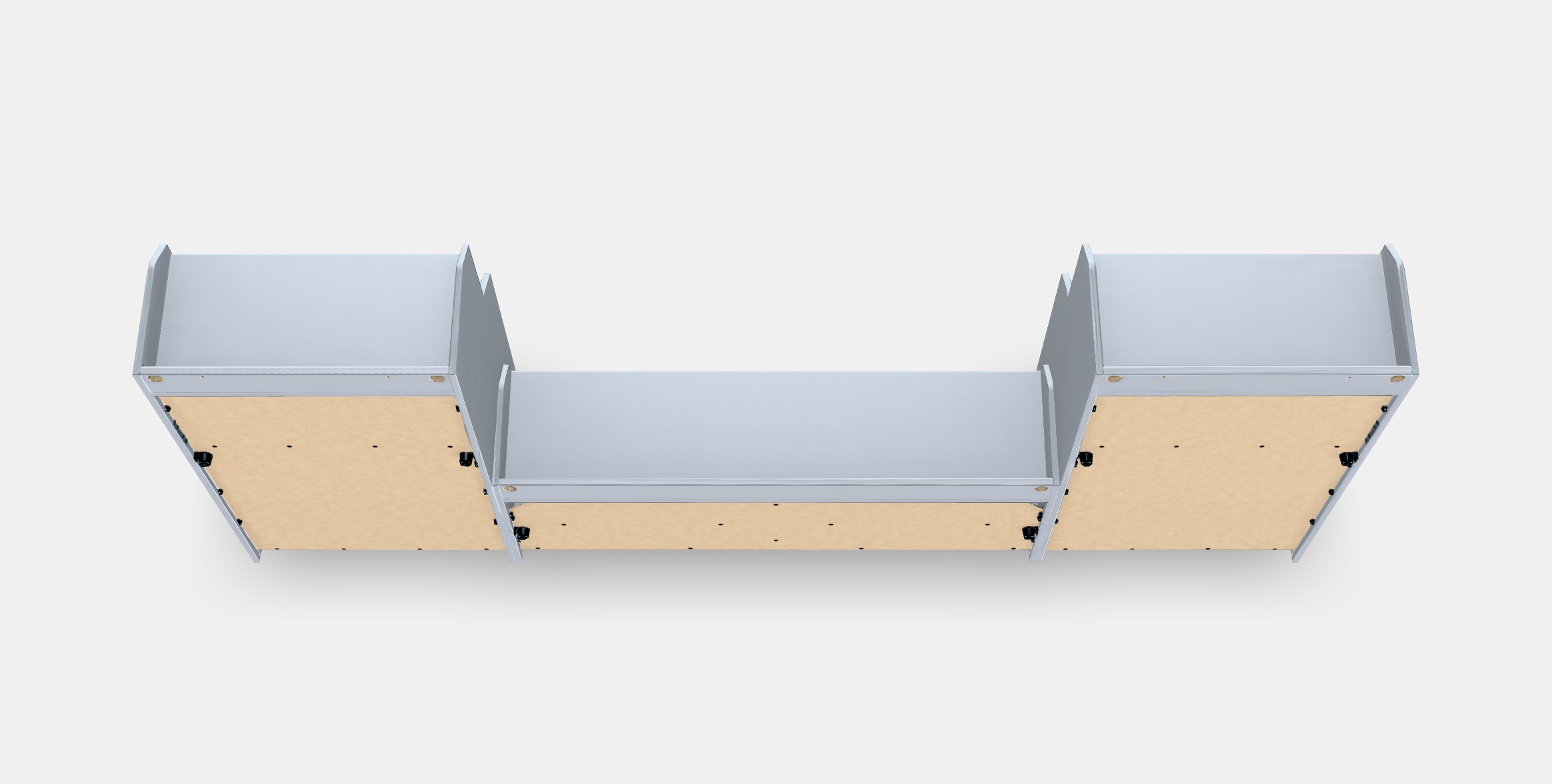 HAUGA TV-storage combination 3 Low-poly 3D model_3