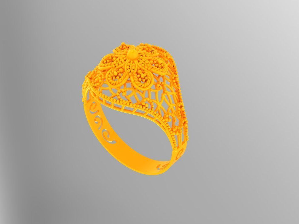 Gold Ring 1 3D print model_3