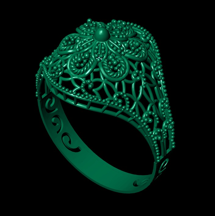 Gold Ring 1 3D print model_4