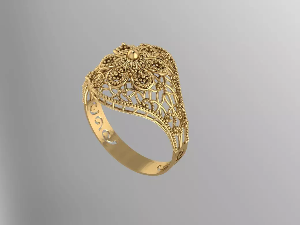 Gold Ring 1 3D print model_0