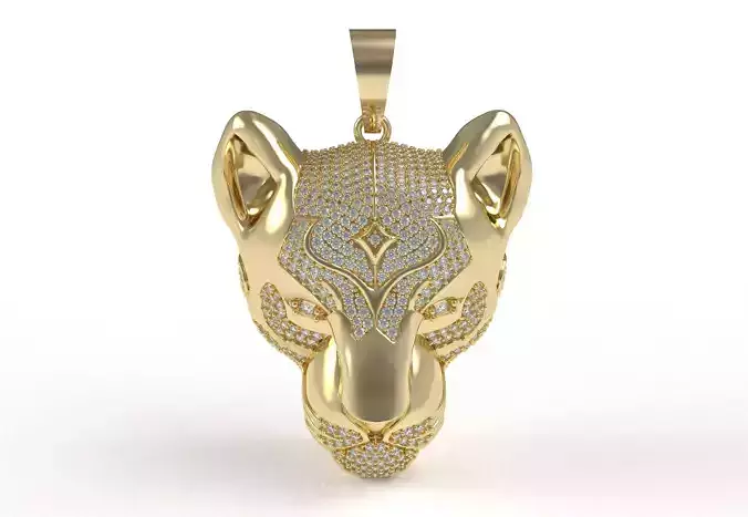 Baby Panther Diamond Pendant