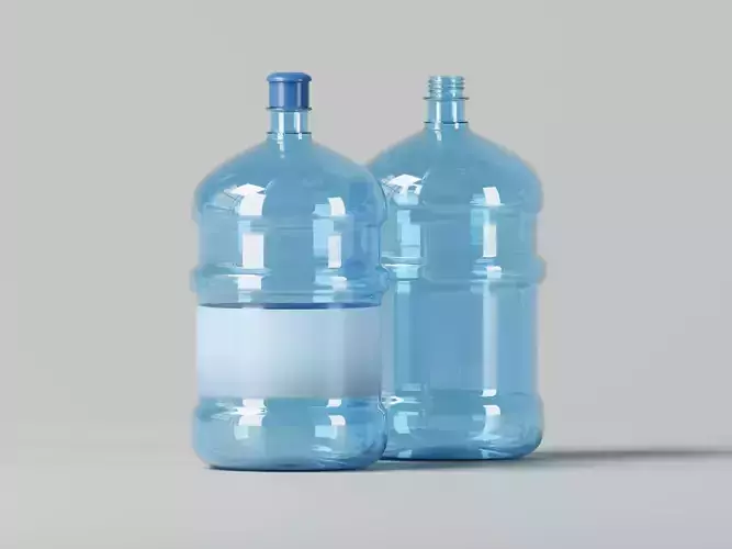 Transparent Plastic Water Dispenser Bottle 3D Model