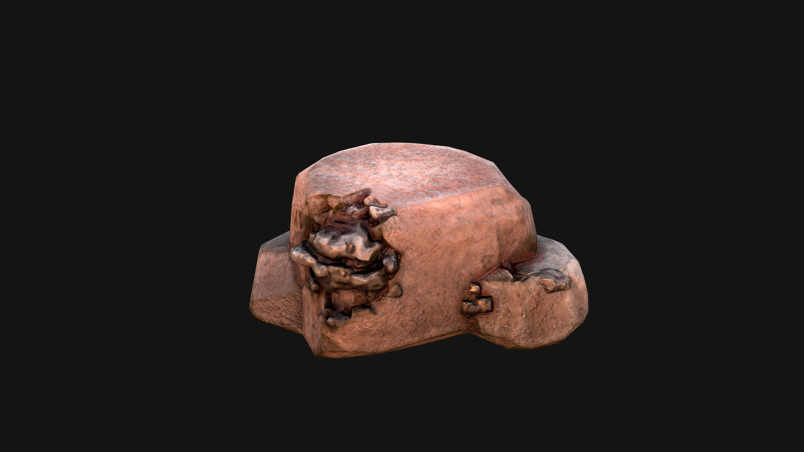 Stones and Rocks Iron Ore Mineral Low-poly 3D model_34