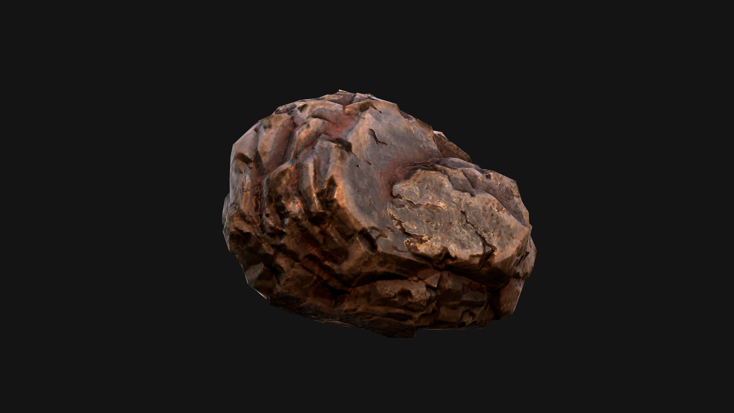 Stones and Rocks Iron Ore Mineral Low-poly 3D model_40