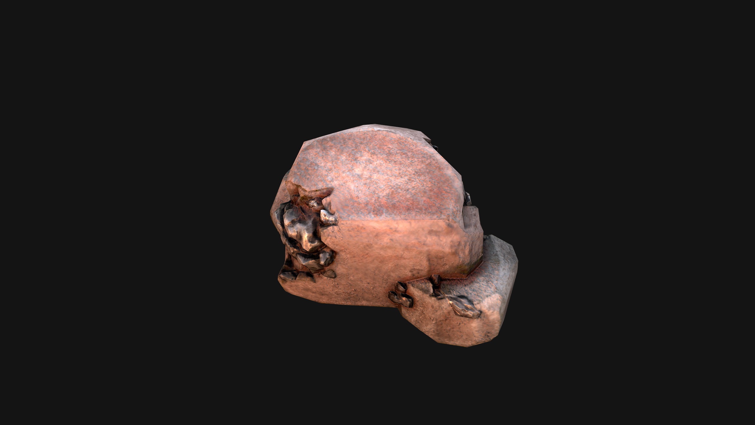 Stones and Rocks Iron Ore Mineral Low-poly 3D model_36