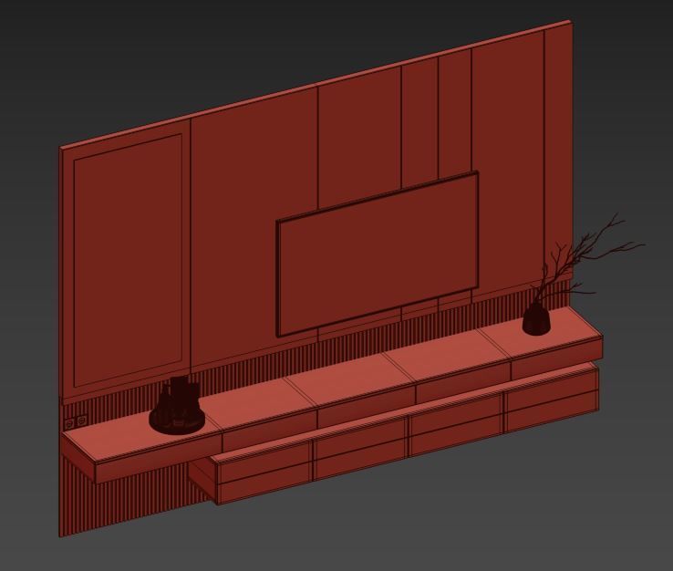Bedroom Furniture Composition 12 3D model_14