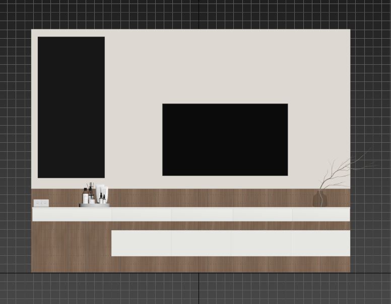 Bedroom Furniture Composition 12 3D model_10