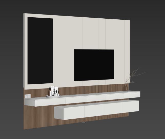 Bedroom Furniture Composition 12 3D model_8