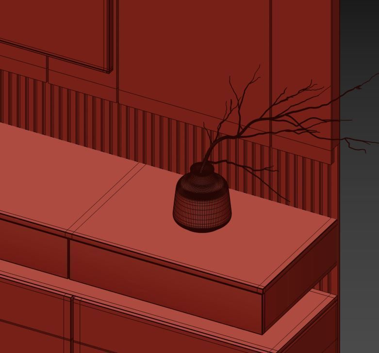 Bedroom Furniture Composition 12 3D model_18