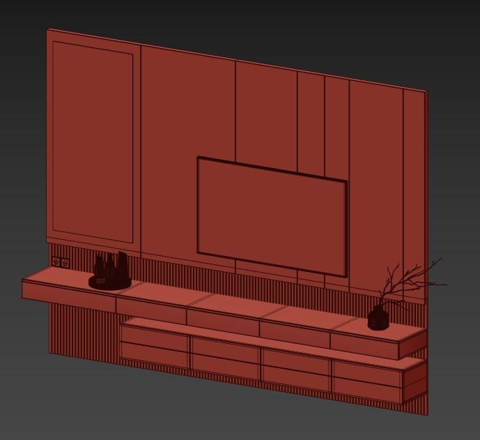 Bedroom Furniture Composition 12 3D model_15