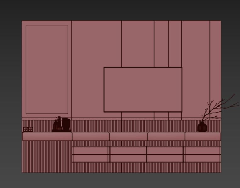 Bedroom Furniture Composition 12 3D model_16