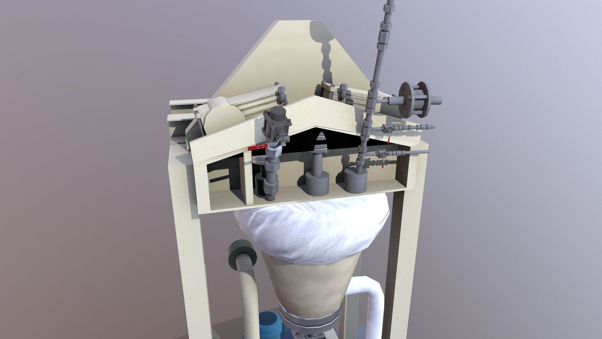 Dust Collector Low-poly 3D model_14