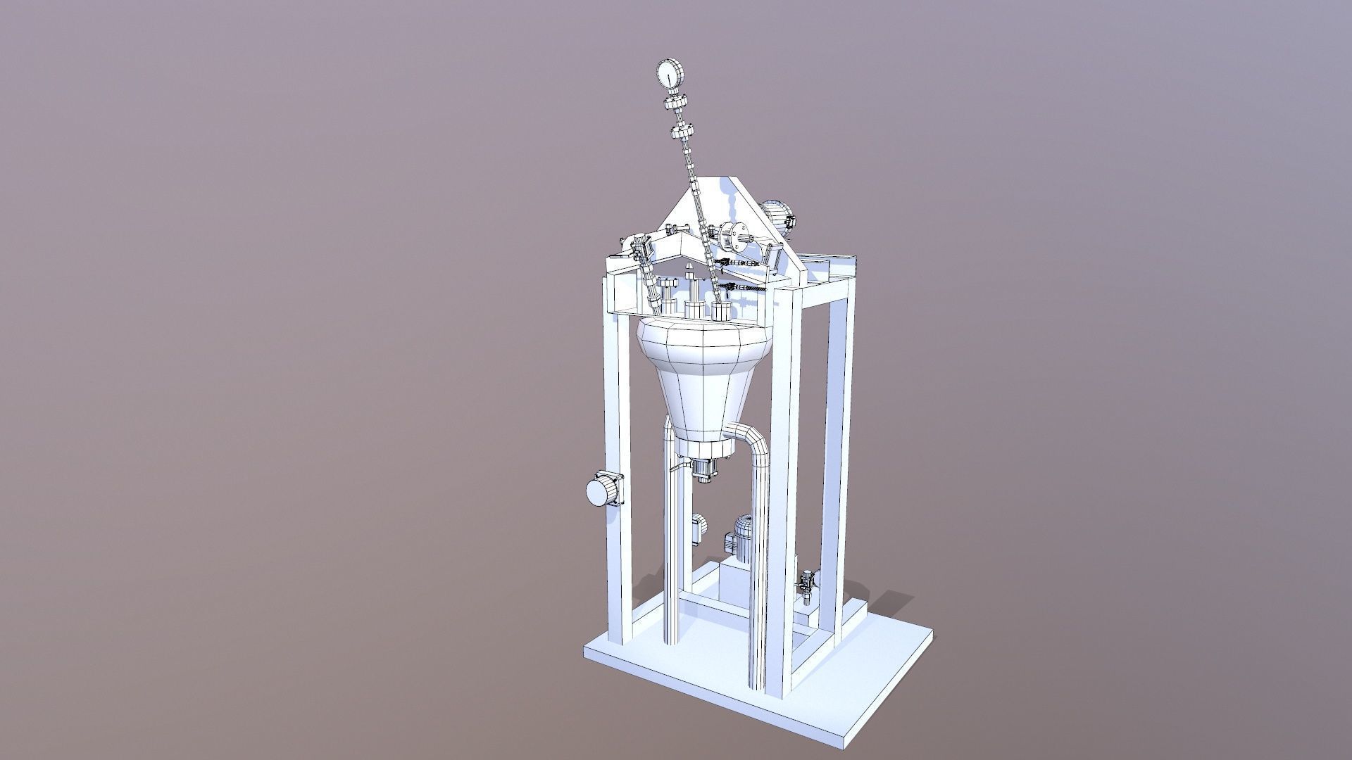 Dust Collector Low-poly 3D model_17