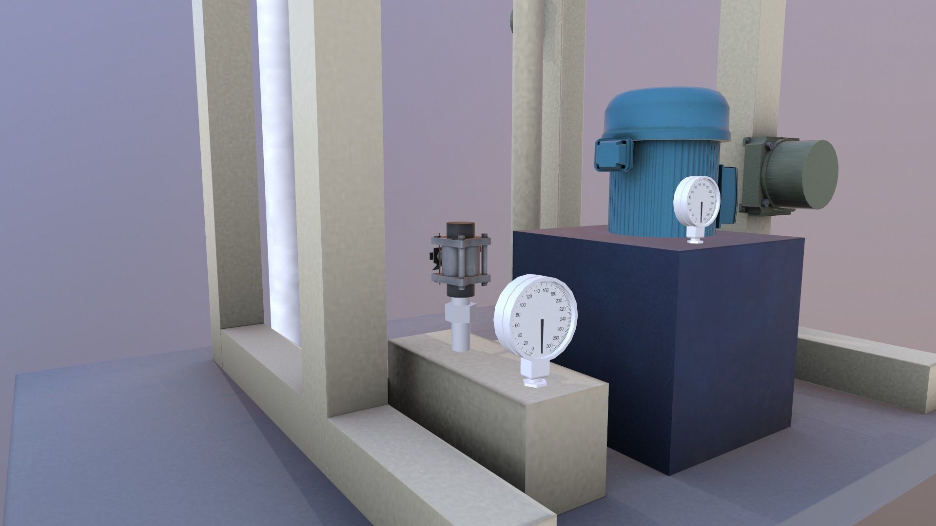 Dust Collector Low-poly 3D model_8