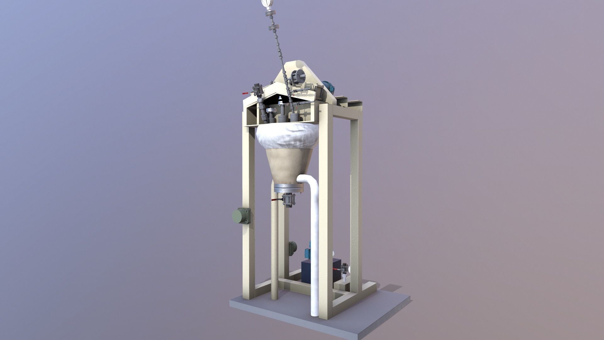 Dust Collector Low-poly 3D model_2