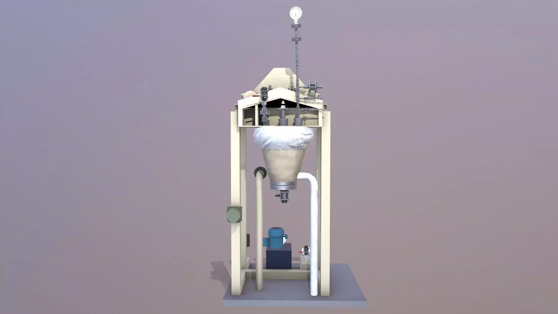 Dust Collector Low-poly 3D model_0
