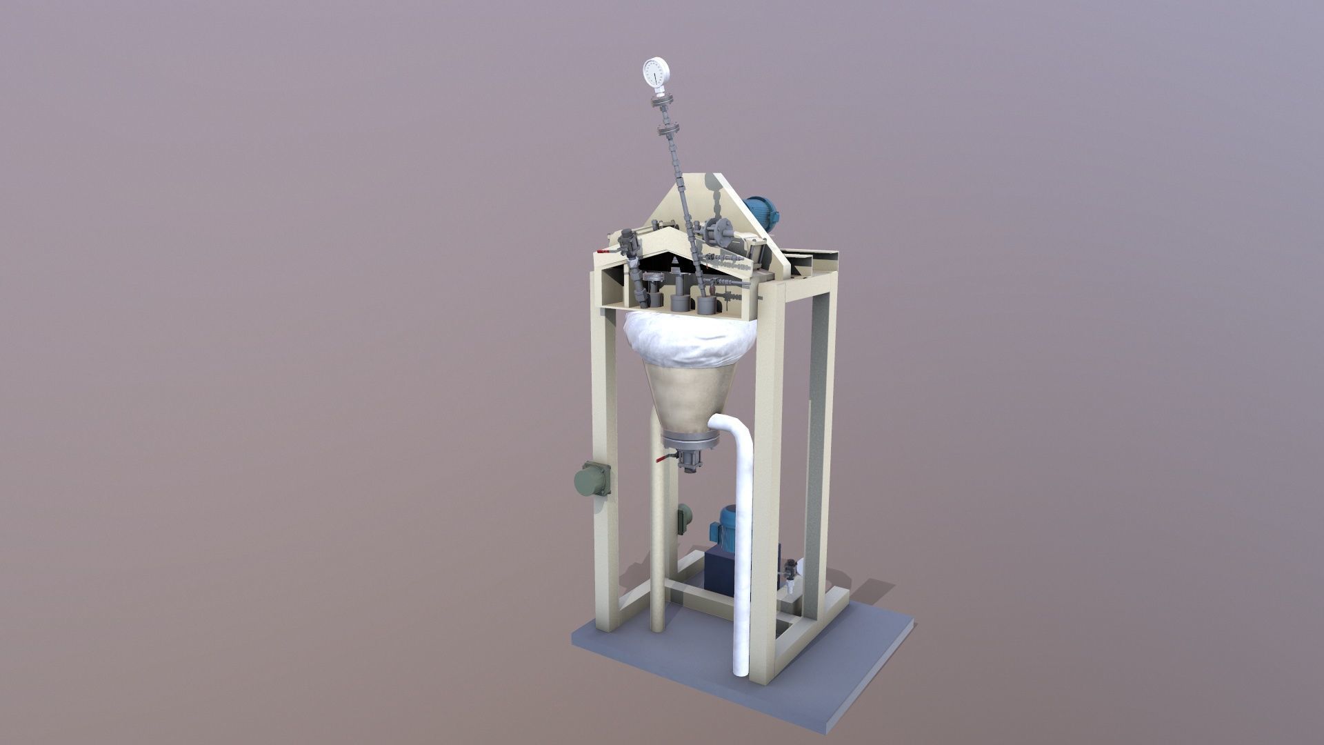 Dust Collector Low-poly 3D model_16