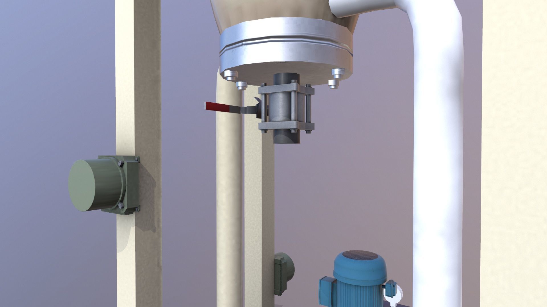 Dust Collector Low-poly 3D model_4