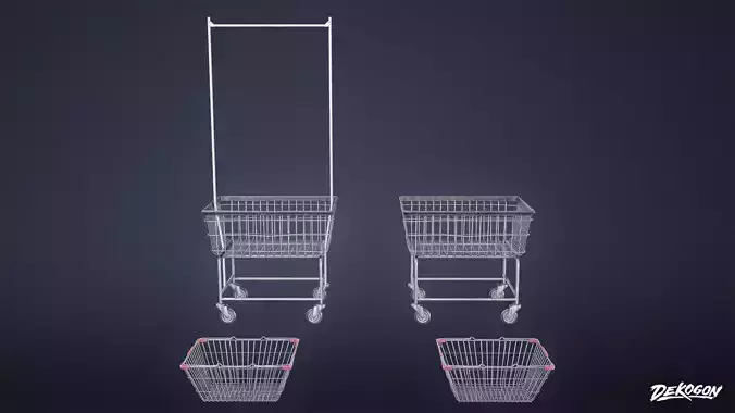 LAUNDROMAT - Baskets Metal 01 - LOW POLY AND NANITE