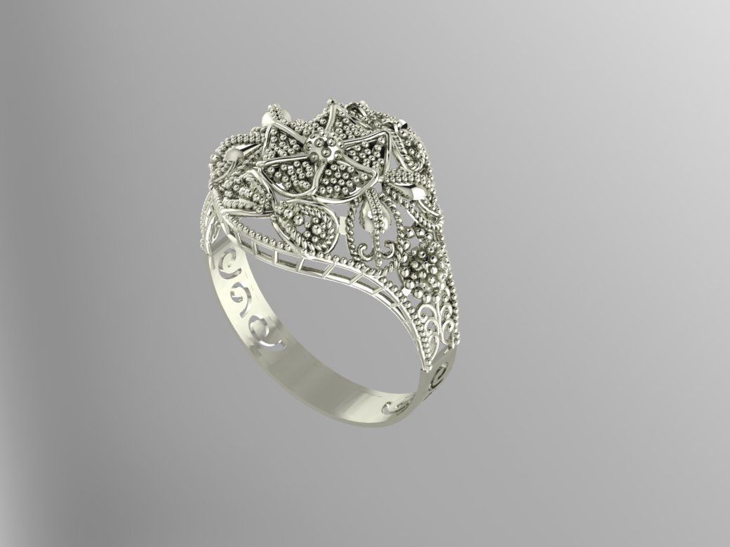 Gold Ring 23 3D print model_1