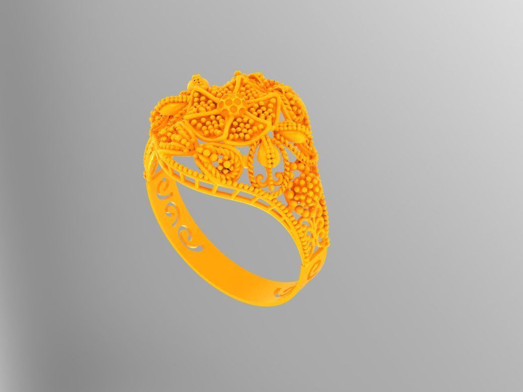 Gold Ring 23 3D print model_3