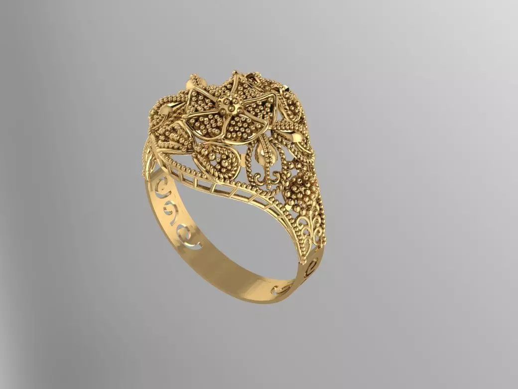 Gold Ring 23 3D print model_0