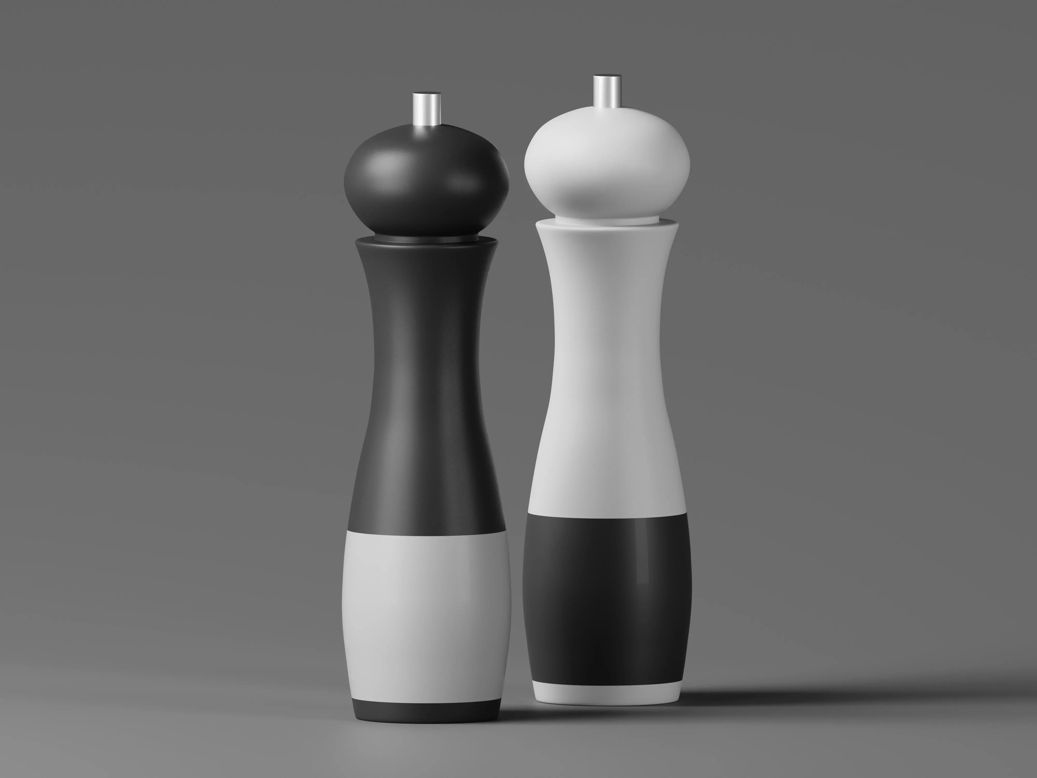 Pepper Grinder Set 3D Model Low-poly 3D model_0