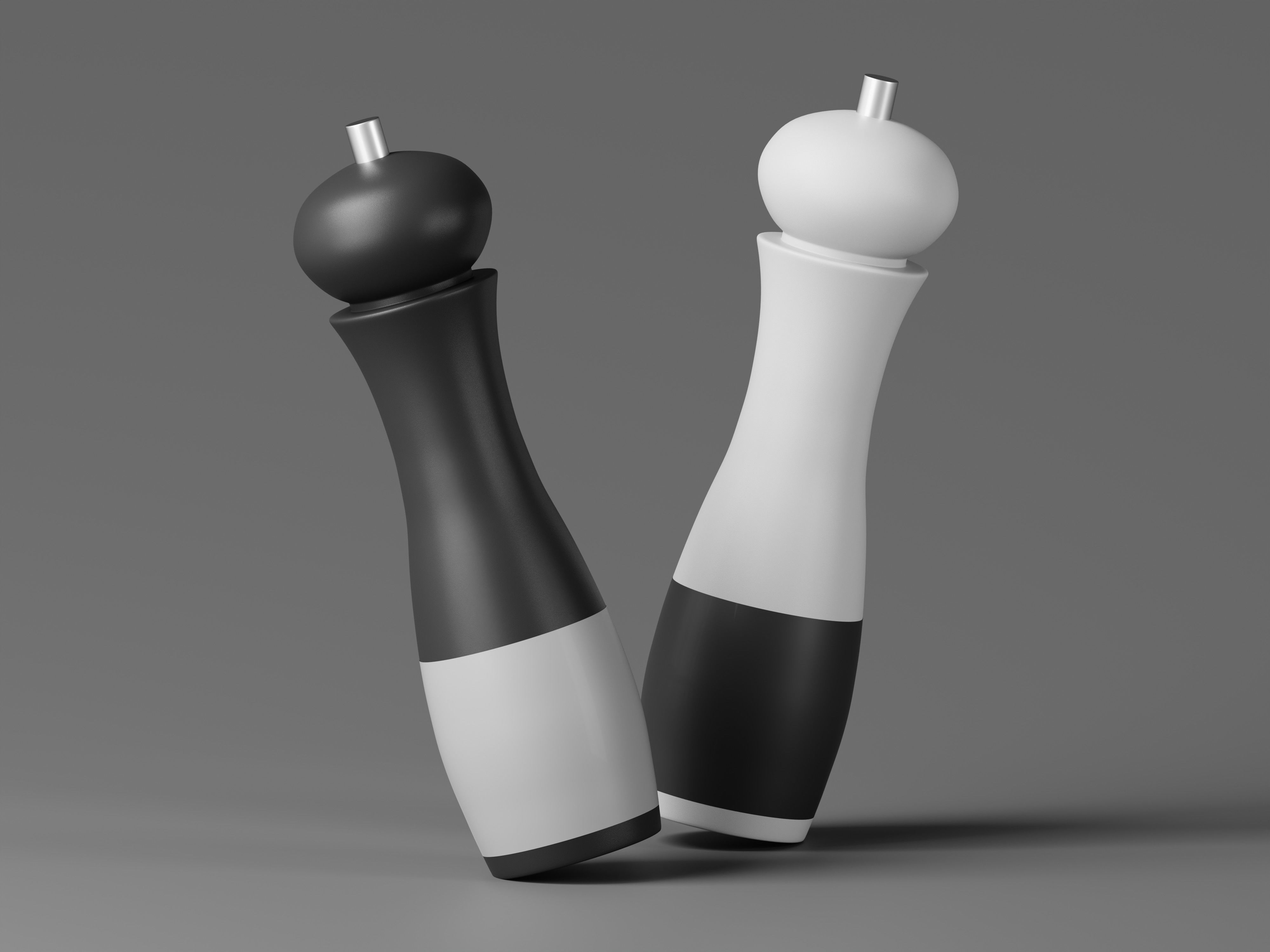 Pepper Grinder Set 3D Model Low-poly 3D model_8