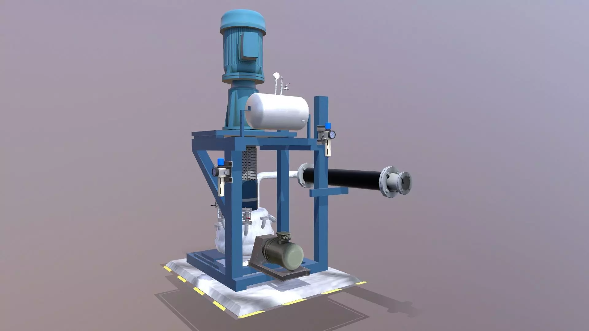 Centrifugal Extractor Low-poly 3D model_0