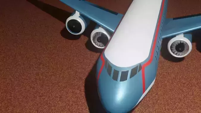 Airbus - Animated Low-poly 3D model