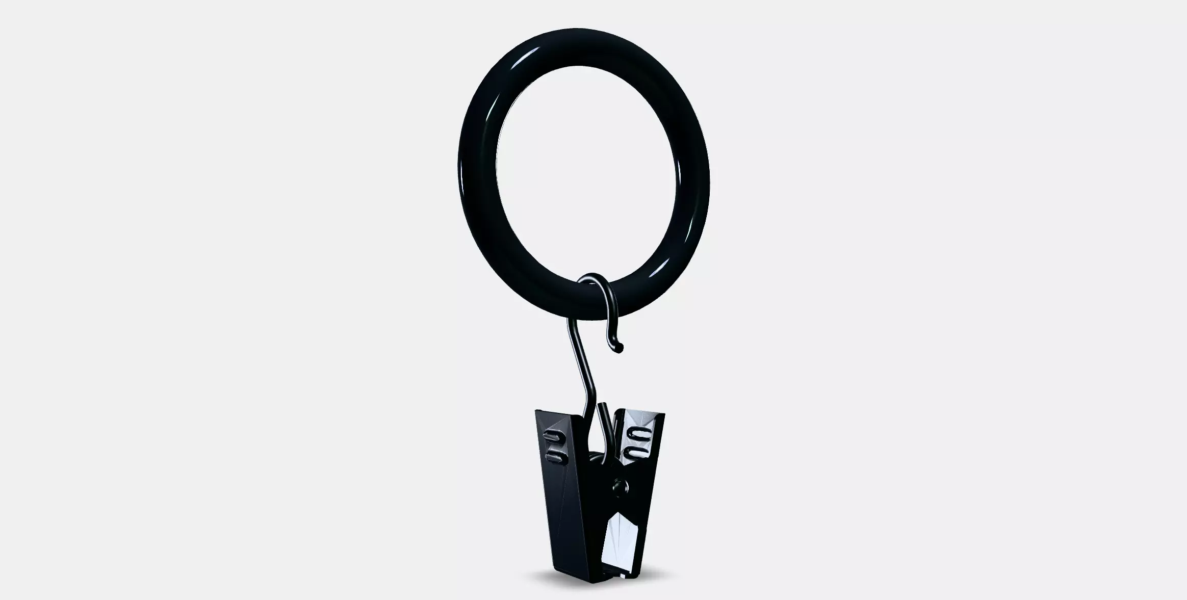 SYRLIG Curtain ring with clip and hook 1 Low-poly 3D model