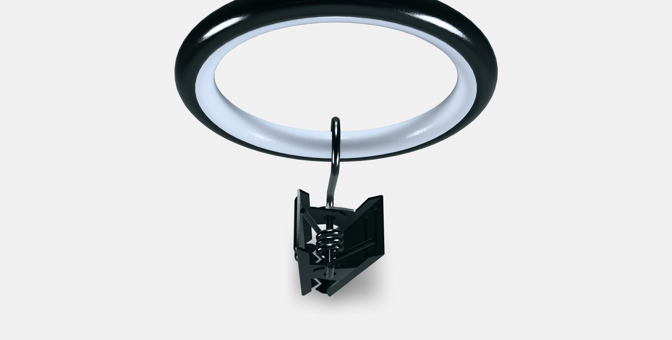 SYRLIG Curtain ring with clip and hook 2 Low-poly 3D model_4