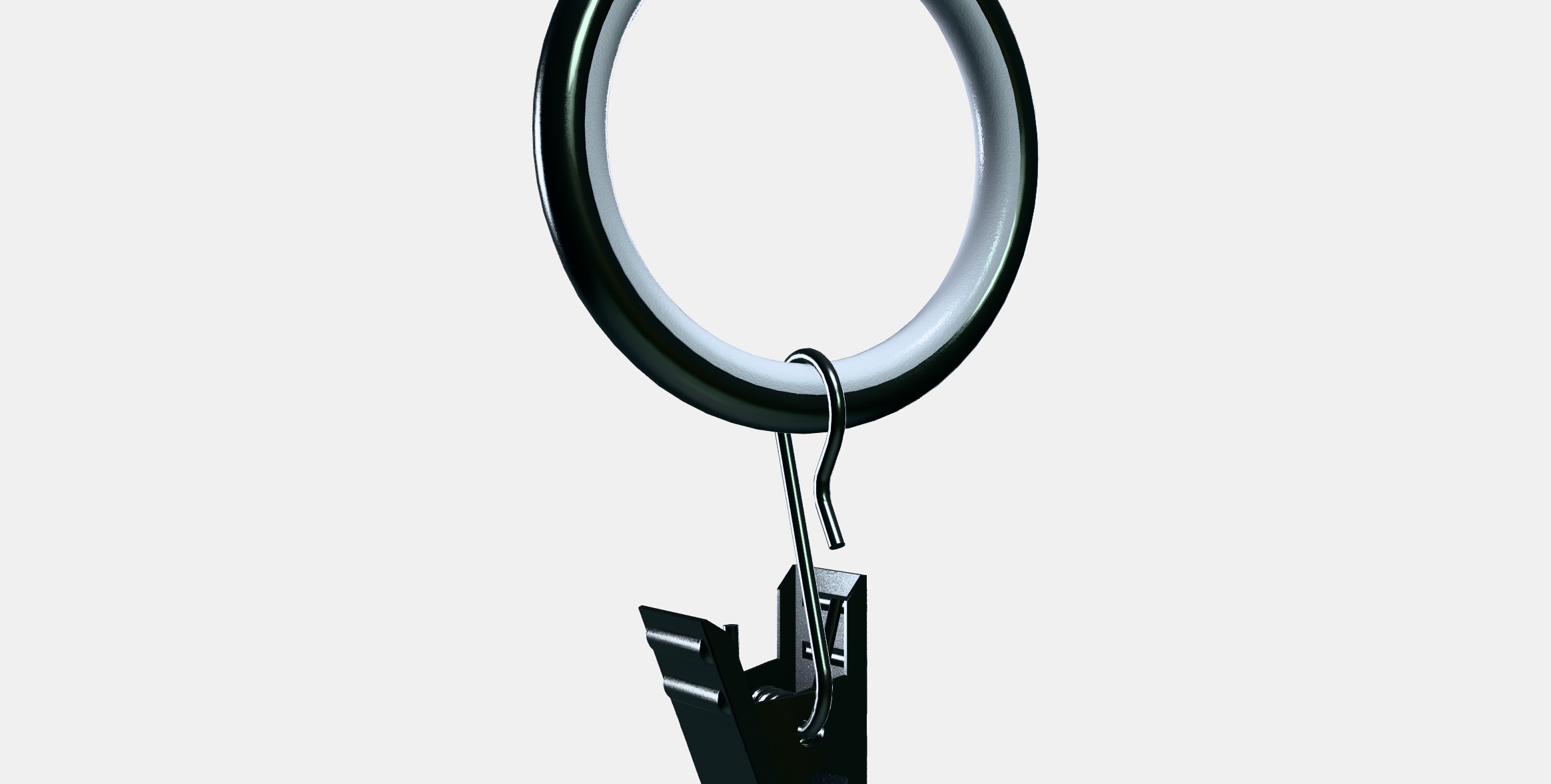 SYRLIG Curtain ring with clip and hook 2 Low-poly 3D model_9