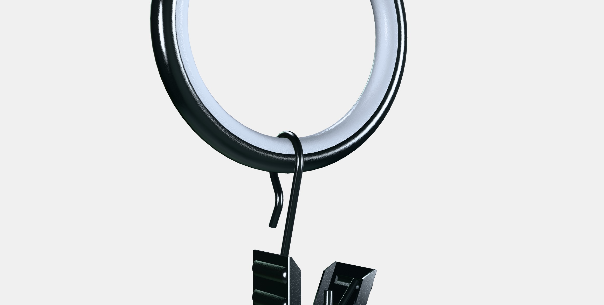 SYRLIG Curtain ring with clip and hook 2 Low-poly 3D model_3
