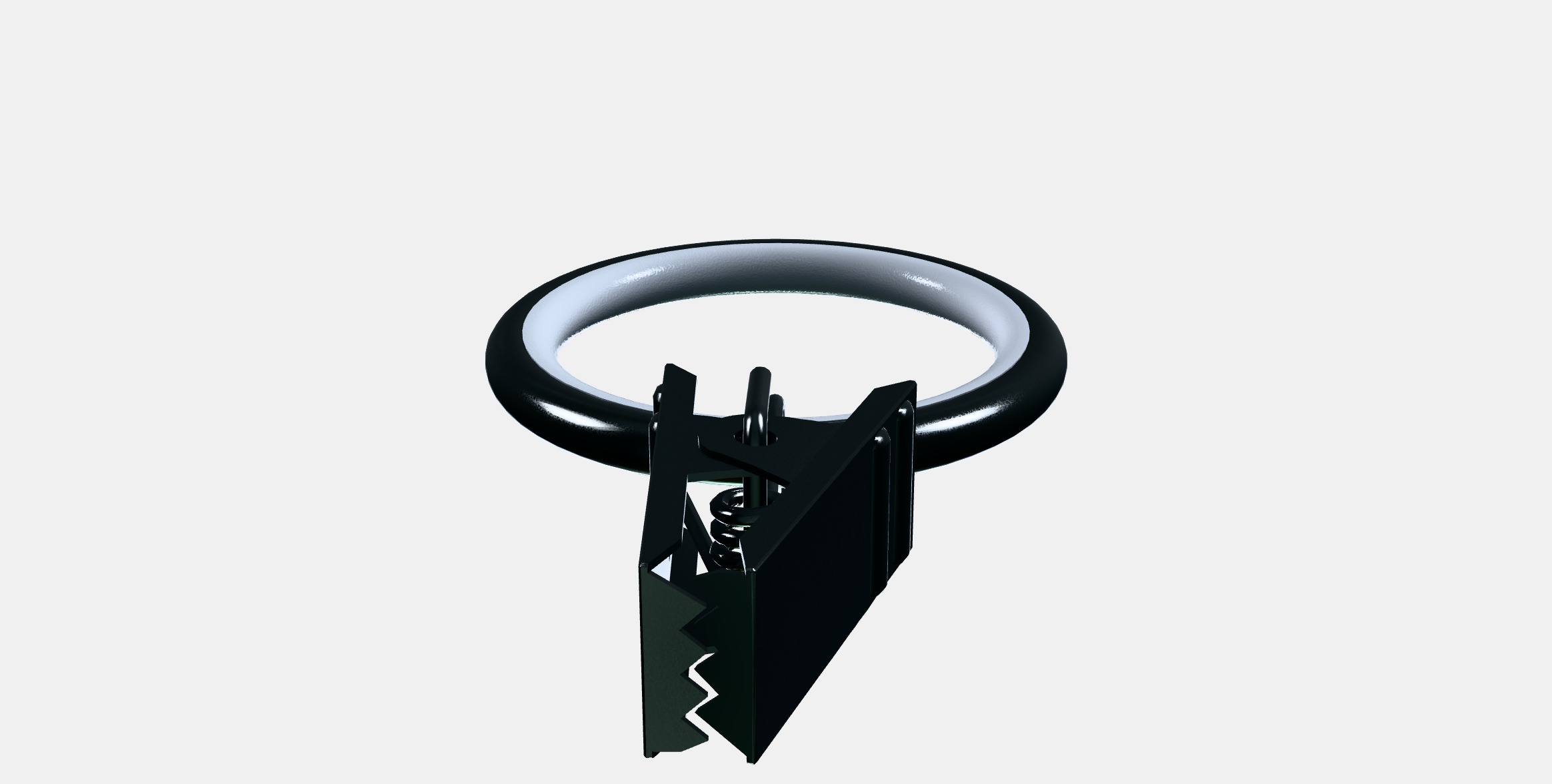 SYRLIG Curtain ring with clip and hook 2 Low-poly 3D model_8