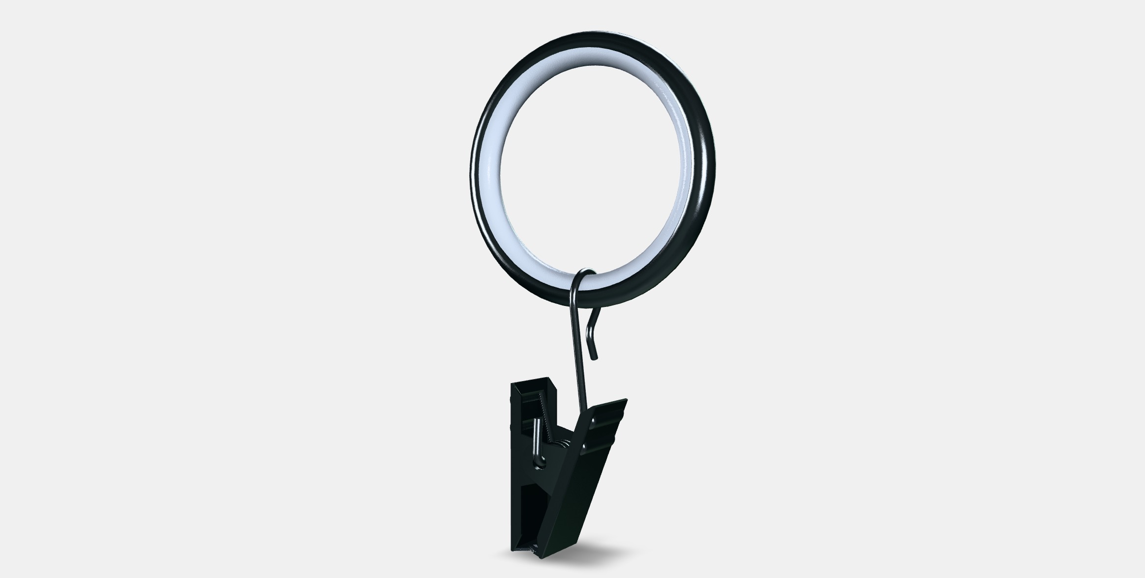SYRLIG Curtain ring with clip and hook 2 Low-poly 3D model_6