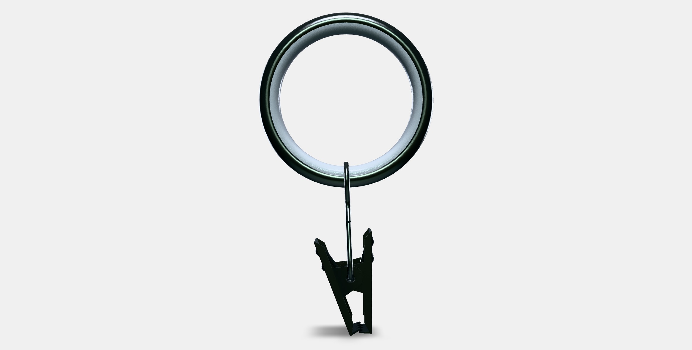 SYRLIG Curtain ring with clip and hook 2 Low-poly 3D model_10