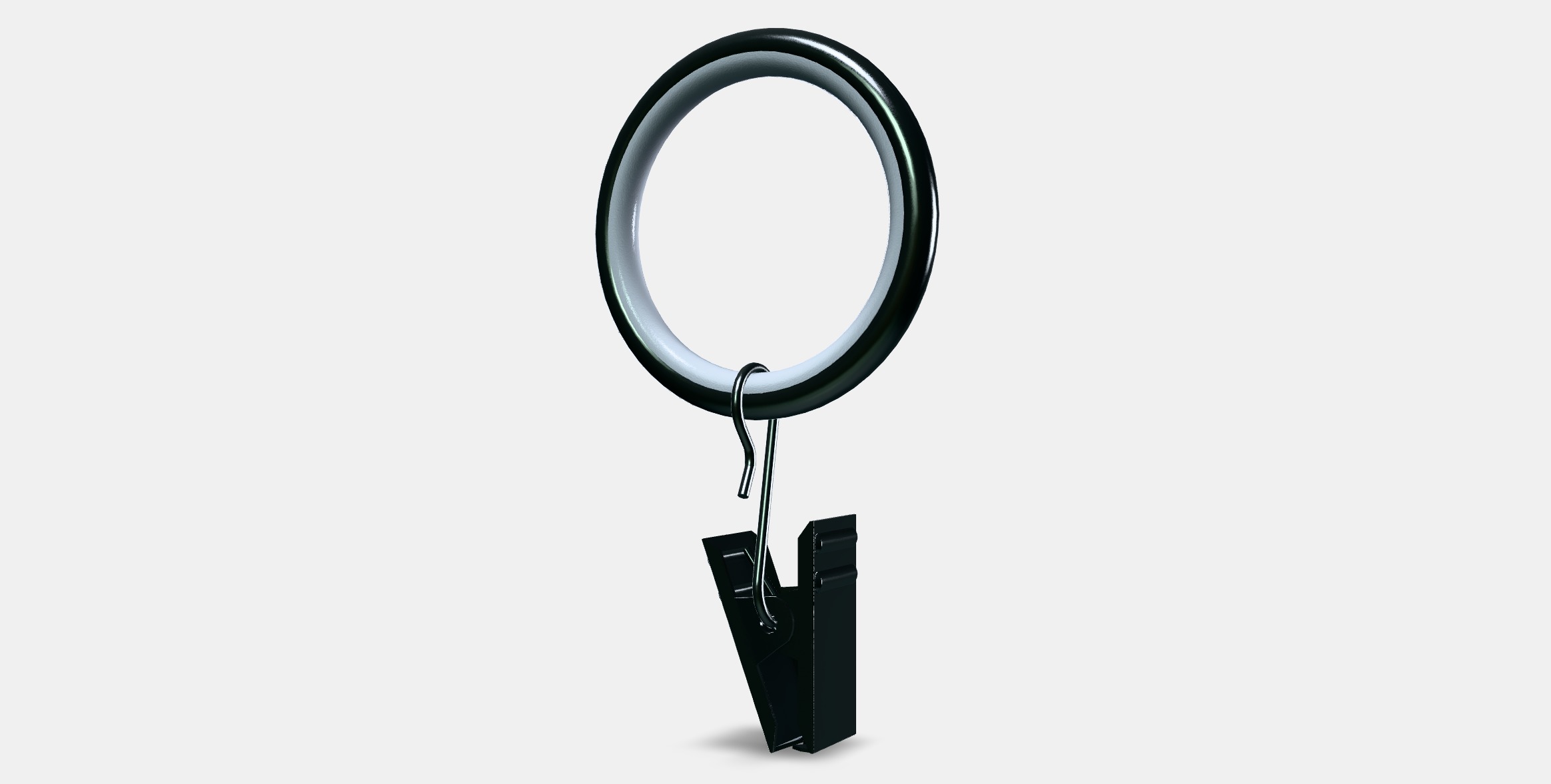 SYRLIG Curtain ring with clip and hook 2 Low-poly 3D model_12