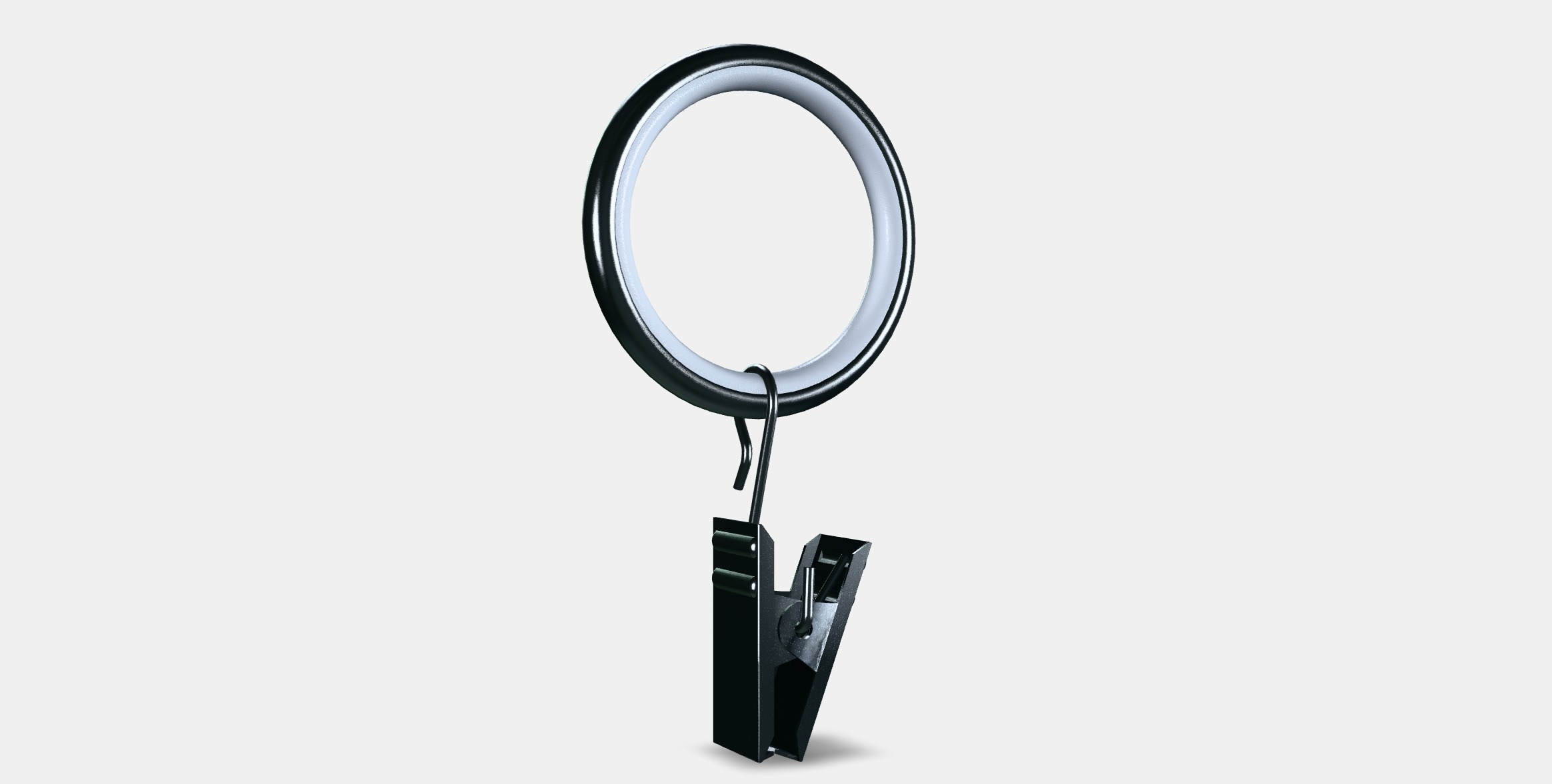 SYRLIG Curtain ring with clip and hook 2 Low-poly 3D model_16