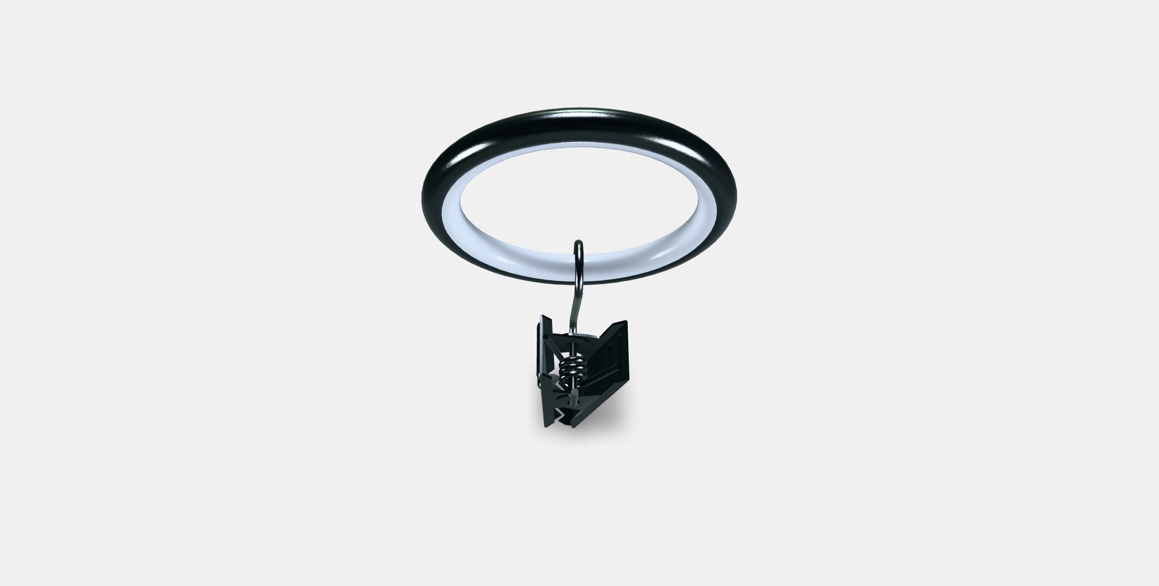 SYRLIG Curtain ring with clip and hook 2 Low-poly 3D model_2
