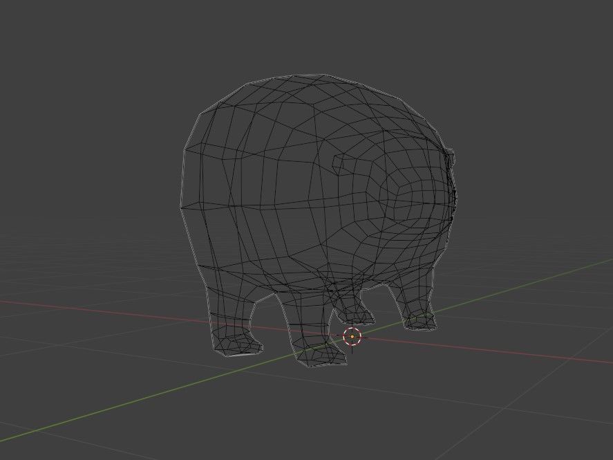 Low poly Baby Hippo Moo Deng Cute Zoo Animal 3d print Low-poly 3D model_8