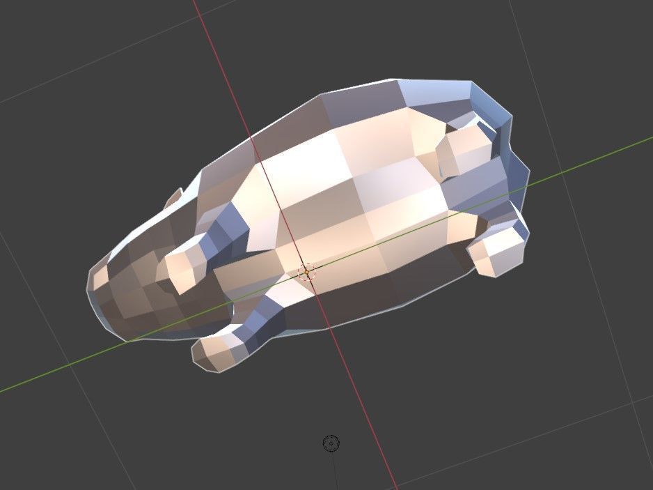 Low poly Baby Hippo Moo Deng Cute Zoo Animal 3d print Low-poly 3D model_9