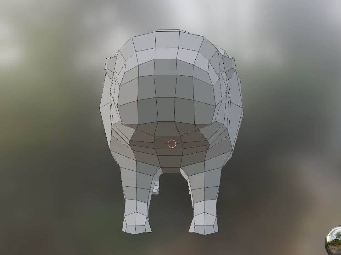 Low poly Baby Hippo Moo Deng Cute Zoo Animal 3d print Low-poly 3D model_28
